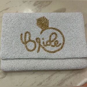 Beaded bride clutch/purse